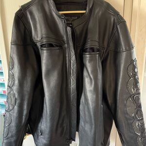 Wilsons Leather Black Jacket Men’s Size XXL EUC